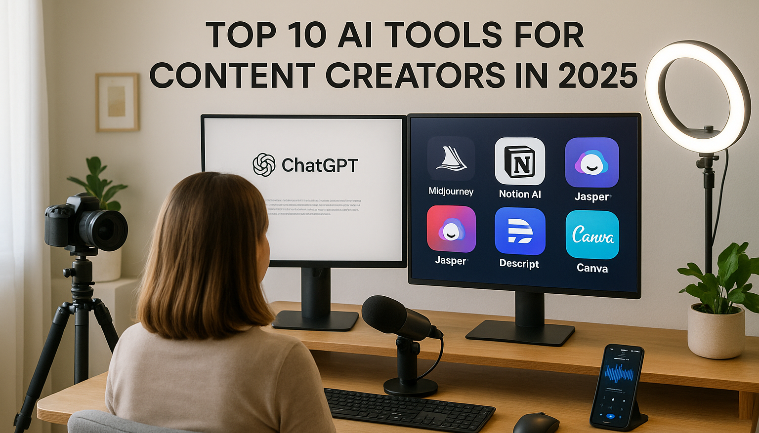 Top 10 AI Tools for Content Creators in 2025