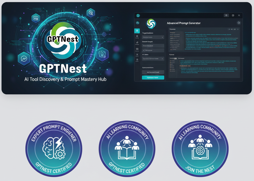 GPTNest AI platform for advanced prompt generation and AI tool discovery
