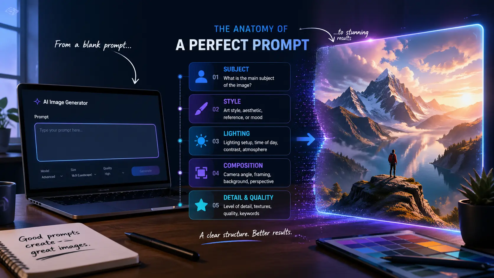 How to Write Perfect AI Image Prompts (Step-by-Step Guide)