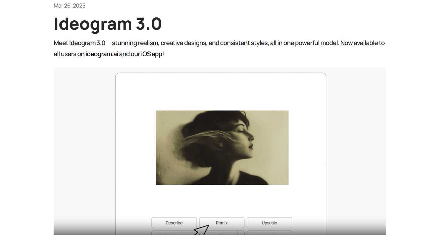 A creative typography poster generated by Ideogram 3 showing perfectly spelled text inside the image