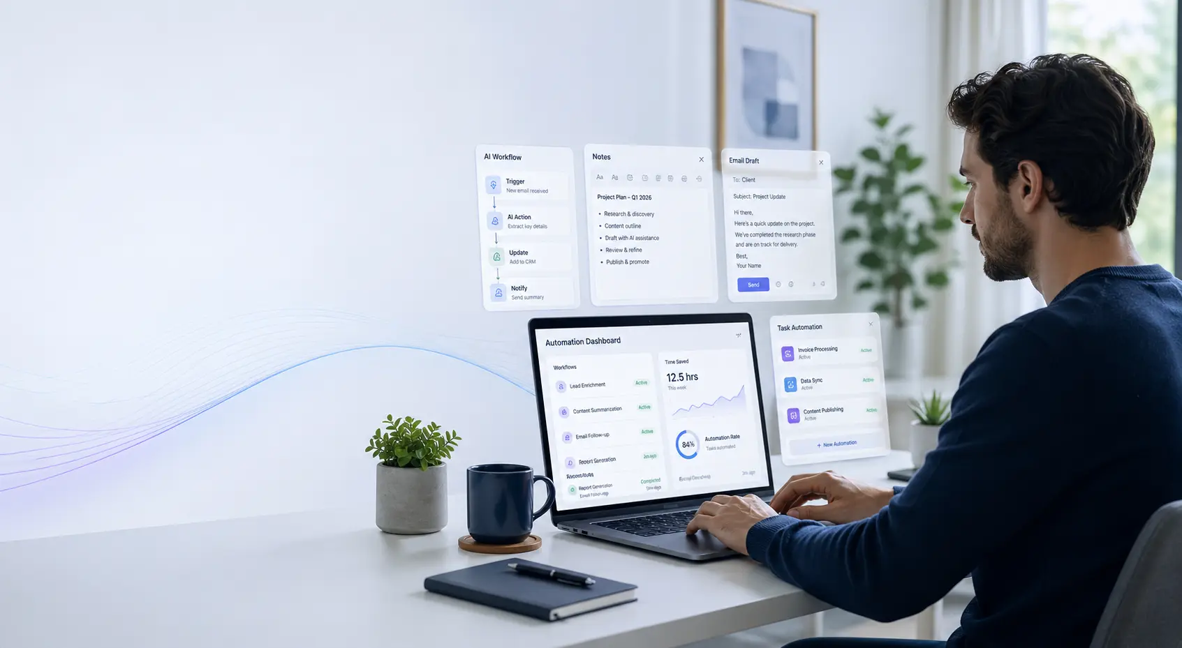 how to automate work using AI